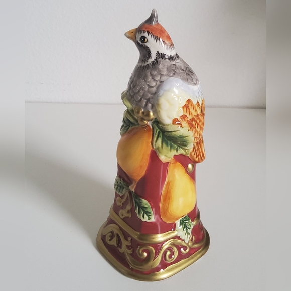 Vintage Fitz and Floyd Ceramic Patridge Bell - Picture 5 of 7